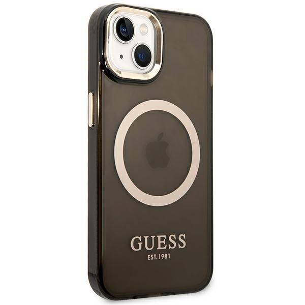 ETUI GUESS 4G LOGO MAGSAFE DO IPHONE 14 PLUS / 15 PLUS BLACK