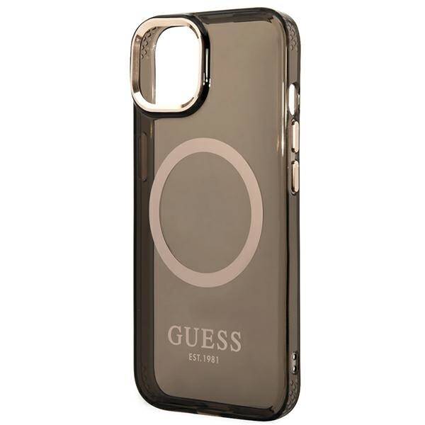 ETUI GUESS 4G LOGO MAGSAFE DO IPHONE 14 PLUS / 15 PLUS BLACK