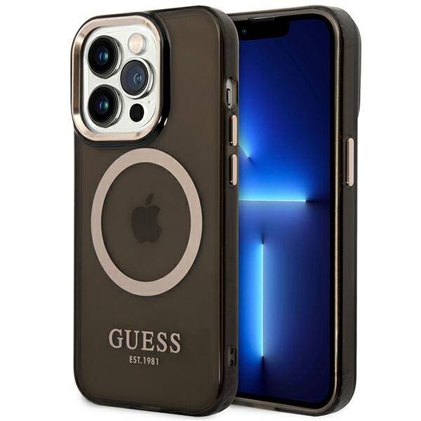 ETUI GUESS 4G LOGO MAGSAFE DO IPHONE 14 PRO MAX BLACK