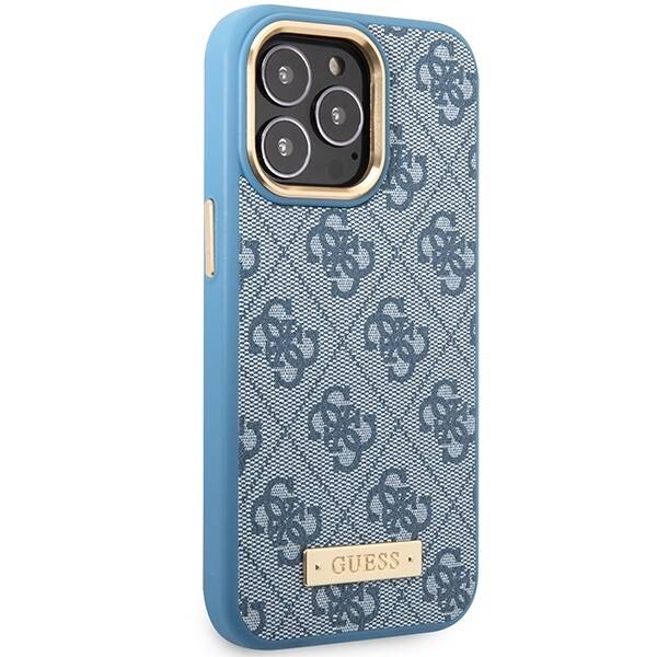 ETUI GUESS 4G LOGO MAGSAFE DO IPHONE 14 PRO MAX BLUE