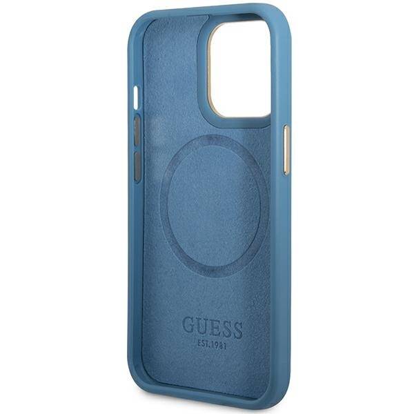 ETUI GUESS 4G LOGO MAGSAFE DO IPHONE 14 PRO MAX BLUE