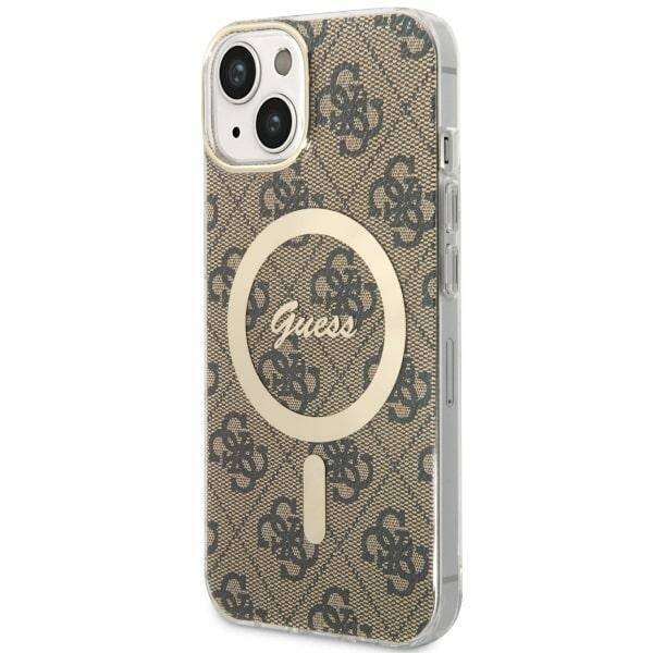 ETUI GUESS 4G  MAGSAFE DO IPHONE 14 / 15 BROWN