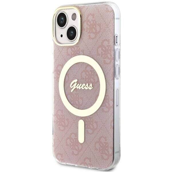 ETUI GUESS 4G  MAGSAFE DO IPHONE 14 / 15 PINK