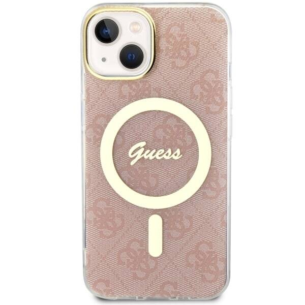 ETUI GUESS 4G  MAGSAFE DO IPHONE 14 / 15 PINK