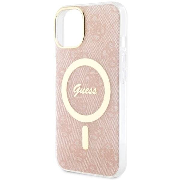 ETUI GUESS 4G  MAGSAFE DO IPHONE 14 / 15 PINK