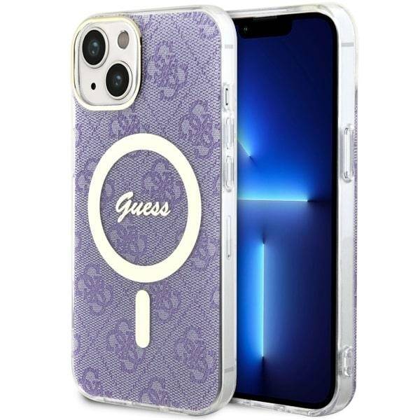 ETUI GUESS 4G  MAGSAFE DO IPHONE 14 / 15 PURPLE