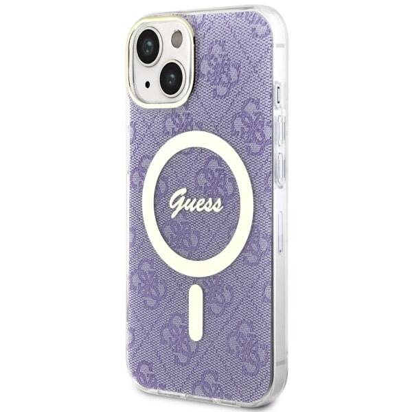 ETUI GUESS 4G  MAGSAFE DO IPHONE 14 / 15 PURPLE