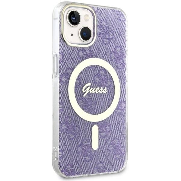 ETUI GUESS 4G  MAGSAFE DO IPHONE 14 / 15 PURPLE