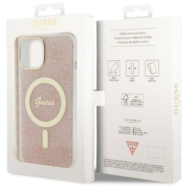 ETUI GUESS 4G MAGSAFE DO IPHONE 14 PLUS / 15 PLUS PINK