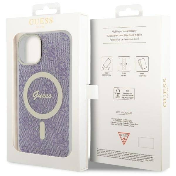 ETUI GUESS 4G MAGSAFE DO IPHONE 14 PLUS / 15 PLUS PURPLE