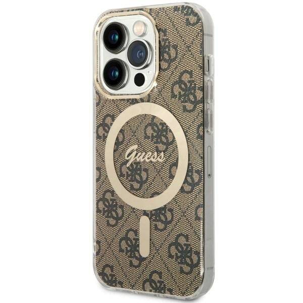 ETUI GUESS 4G MAGSAFE DO IPHONE 14 PRO BROWN