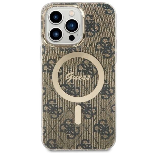 ETUI GUESS 4G MAGSAFE DO IPHONE 14 PRO MAX BROWN