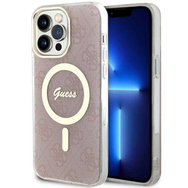 ETUI GUESS 4G MAGSAFE DO IPHONE 14 PRO MAX PINK