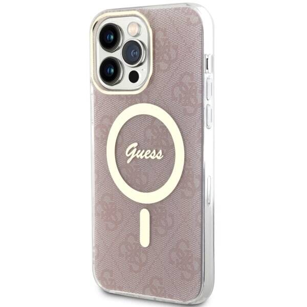 ETUI GUESS 4G MAGSAFE DO IPHONE 14 PRO MAX PINK