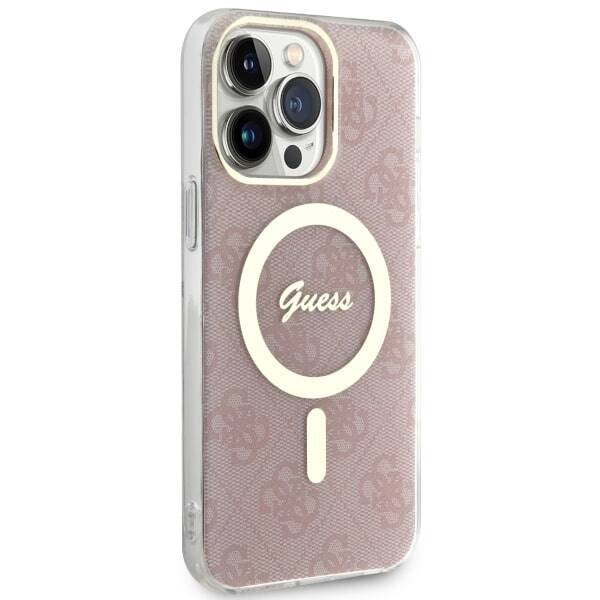 ETUI GUESS 4G MAGSAFE DO IPHONE 14 PRO MAX PINK