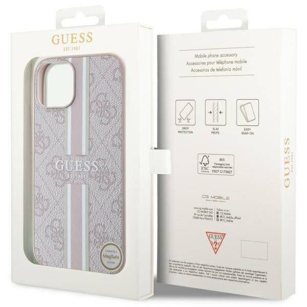 ETUI GUESS 4G PRINTED STRIPES MAGSAFE do iPhone 13 / 14 / 15  