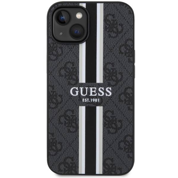 ETUI GUESS 4G STRIPES MAGSAFE DO IPHONE 14 / 15 BLACK