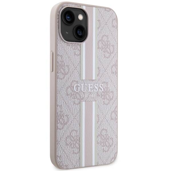 ETUI GUESS 4G STRIPES MAGSAFE DO IPHONE 14 PLUS / 15 PLUS PINK