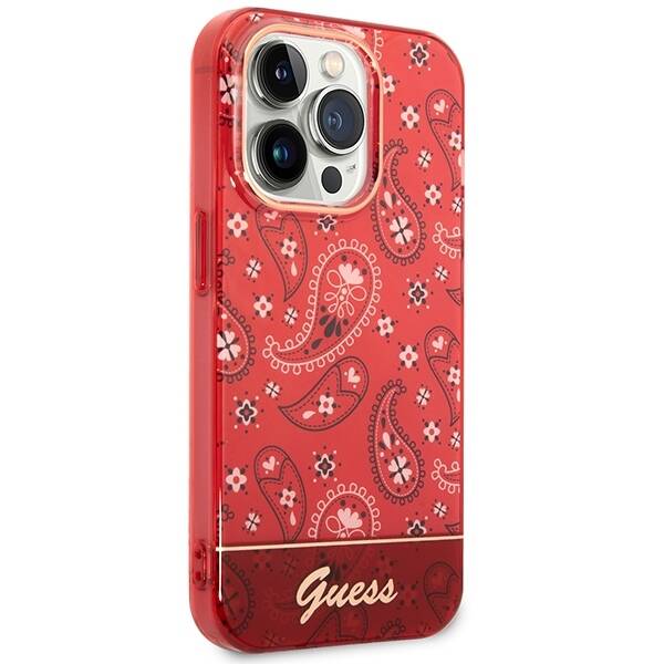 ETUI GUESS BANDANA GOLD DO IPHONE 14 PRO MAX RED