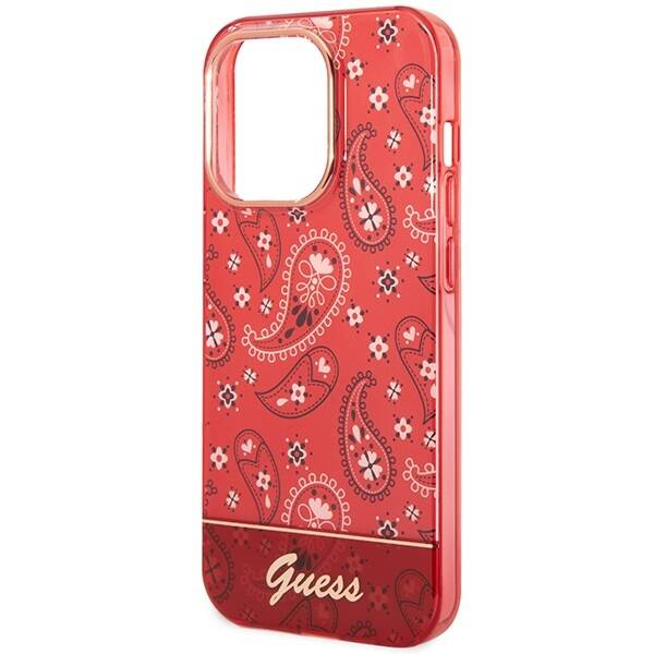 ETUI GUESS BANDANA GOLD DO IPHONE 14 PRO MAX RED