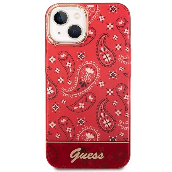 ETUI GUESS BANDANA PAISLEY DO IPHONE 14 PLUS / 15 PLUS RED