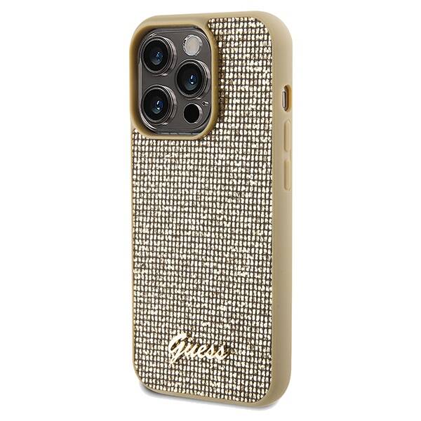 ETUI GUESS DISCO METAL SCRIPT DO IPHONE 14 PRO GOLD