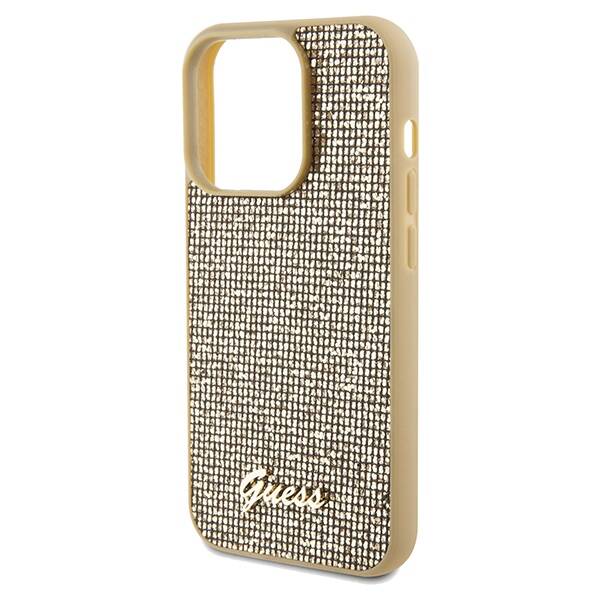 ETUI GUESS DISCO METAL SCRIPT DO IPHONE 14 PRO GOLD