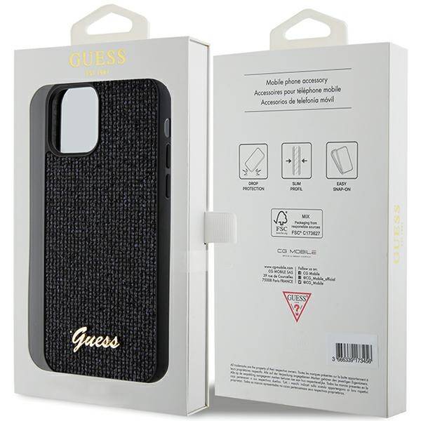 ETUI GUESS DISCO METAL SCRIPT do IPHONE 12 MINI