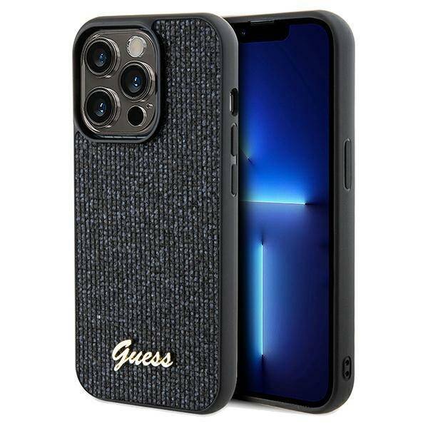 ETUI GUESS DISCO METAL SCRIPTDO IPHONE 14 PRO BLACK