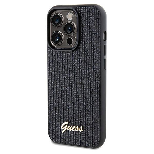 ETUI GUESS DISCO METAL SCRIPTDO IPHONE 14 PRO BLACK