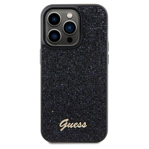 ETUI GUESS DISCO METAL SCRIPTDO IPHONE 14 PRO BLACK