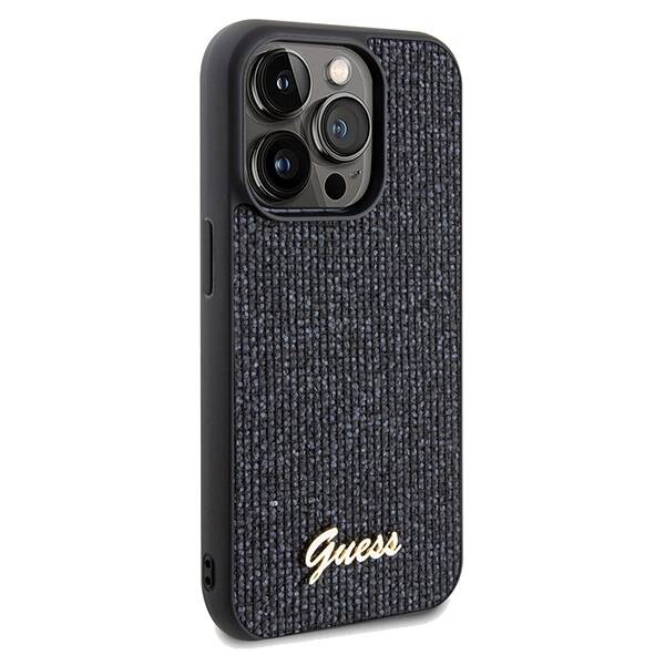 ETUI GUESS DISCO METAL SCRIPTDO IPHONE 14 PRO BLACK