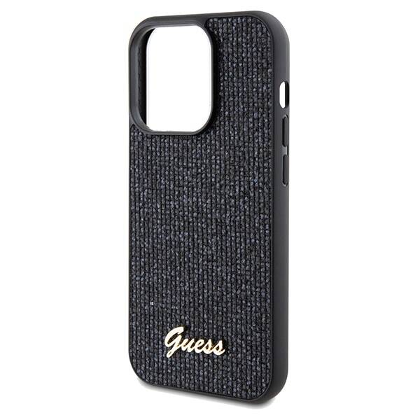 ETUI GUESS DISCO METAL SCRIPTDO IPHONE 14 PRO BLACK