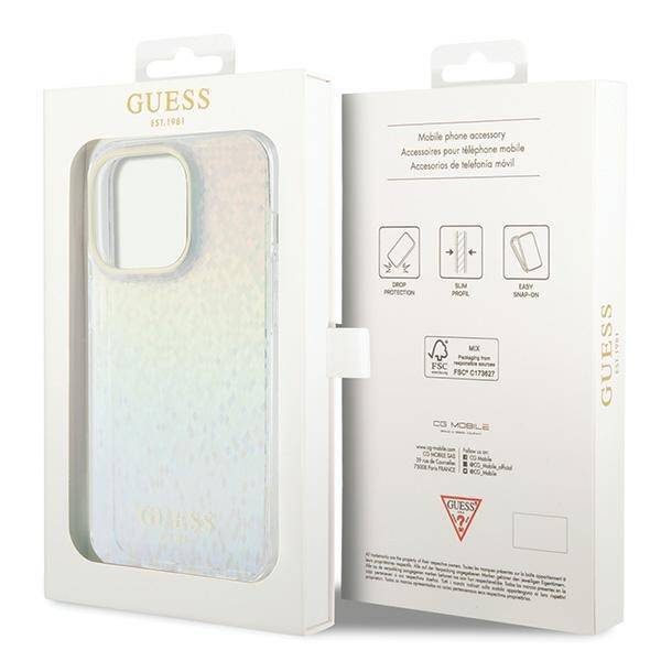 ETUI GUESS FACETED MIRROR IRIDESCENT DO IPHONE 14 PRO MAX