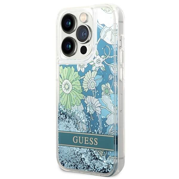 ETUI GUESS FLOWER LIQUID GLITTER DO IPHONE 14 PRO MAX