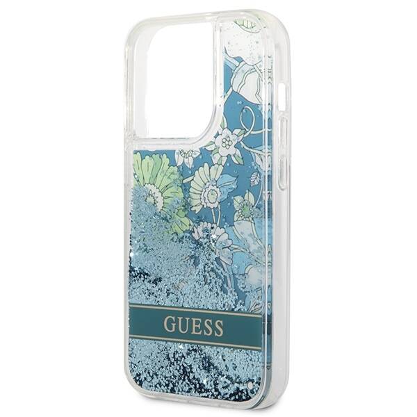 ETUI GUESS FLOWER LIQUID GLITTER DO IPHONE 14 PRO MAX