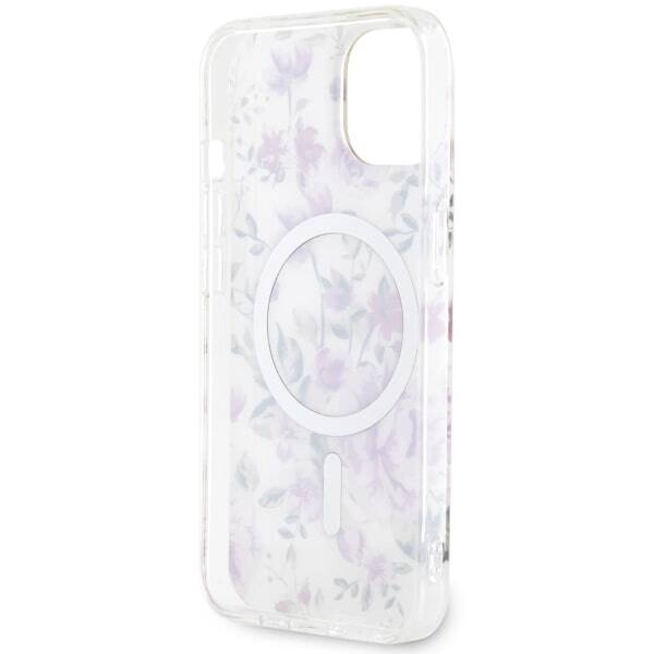 ETUI GUESS FLOWER MAGSAFE DO IPHONE 14 / 15 CLEAR