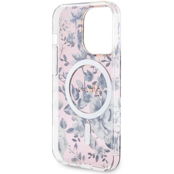 ETUI GUESS FLOWER MAGSAFE DO IPHONE 14 PRO MAX PINK