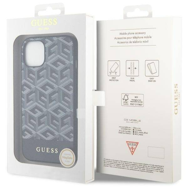 ETUI GUESS GCUBE STRIPES MAGSAFE DO IPHONE 14 / 15 BLACK