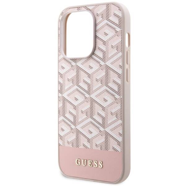 ETUI GUESS GCUBE STRIPES MAGSAFE DO IPHONE 14 PRO PINK