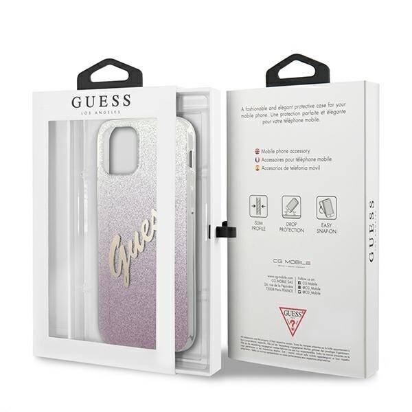 ETUI GUESS GLITTER GRADIENT do IPHONE 12 / 12 PRO