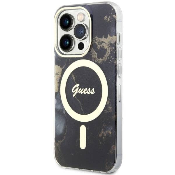 ETUI GUESS GOLDEN MARBLE MAGSAFE DO IPHONE 14 PRO BLACK