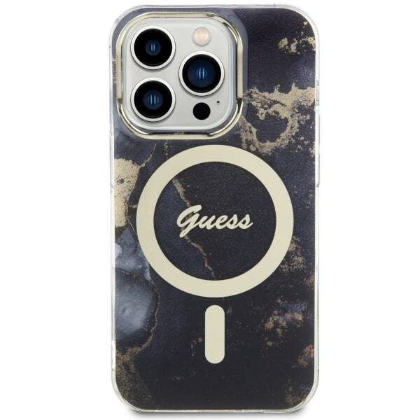 ETUI GUESS GOLDEN MARBLE MAGSAFE DO IPHONE 14 PRO BLACK