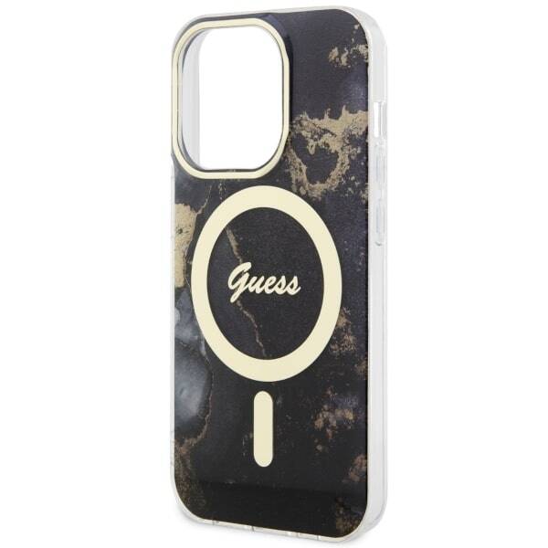 ETUI GUESS GOLDEN MARBLE MAGSAFE DO IPHONE 14 PRO BLACK