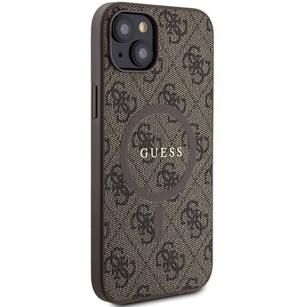 ETUI GUESS LEATHER LOGO MAGSAFE DO IPHONE 14 / 15 / 13