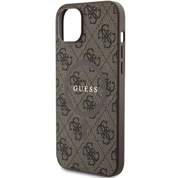 ETUI GUESS LEATHER LOGO MAGSAFE DO IPHONE 14 / 15 / 13