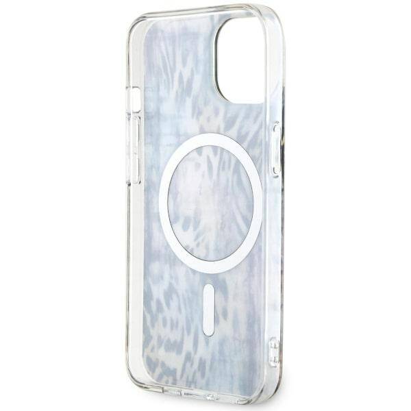 ETUI GUESS LEOPARD MAGSAFE DO IPHONE 14 / 15 BLUE