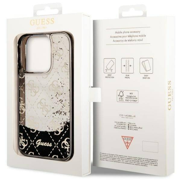 ETUI GUESS LIQUID GLITTER 4G TRANSLUCENT DO IPHONE 14 PRO