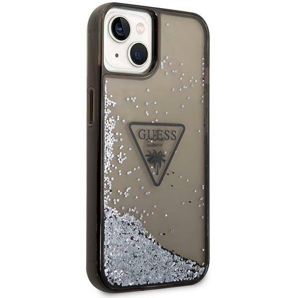 ETUI GUESS LIQUID GLITTER PALM DO IPHONE 14 / 15 BLACK