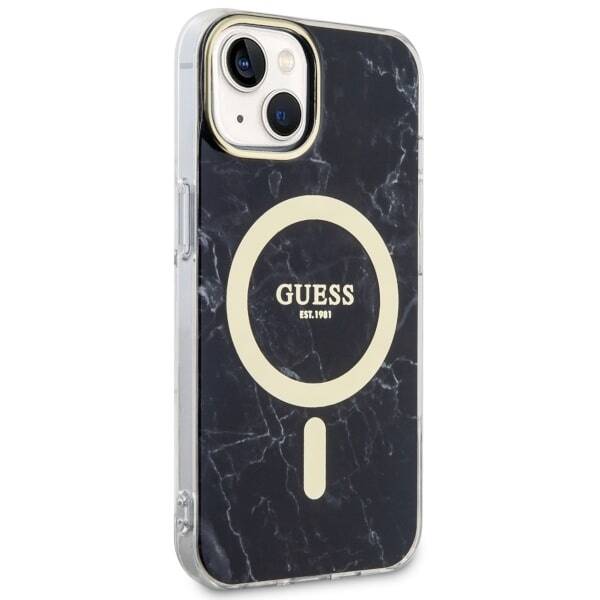 ETUI GUESS MARBLE MAGSAFE DO IPHONE 14 PLUS / 15 PLUS BLACK